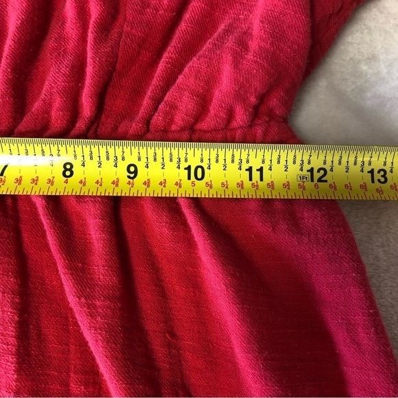 Billabong Red Sincerely Jules Lovers Wish V Neck Mid Thigh Dress Size Small - Picture 9 of 12